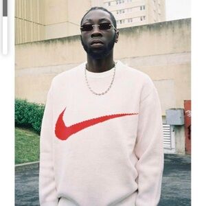 Nike Supreme SWOOSH Sweater Knit  pink Sweater